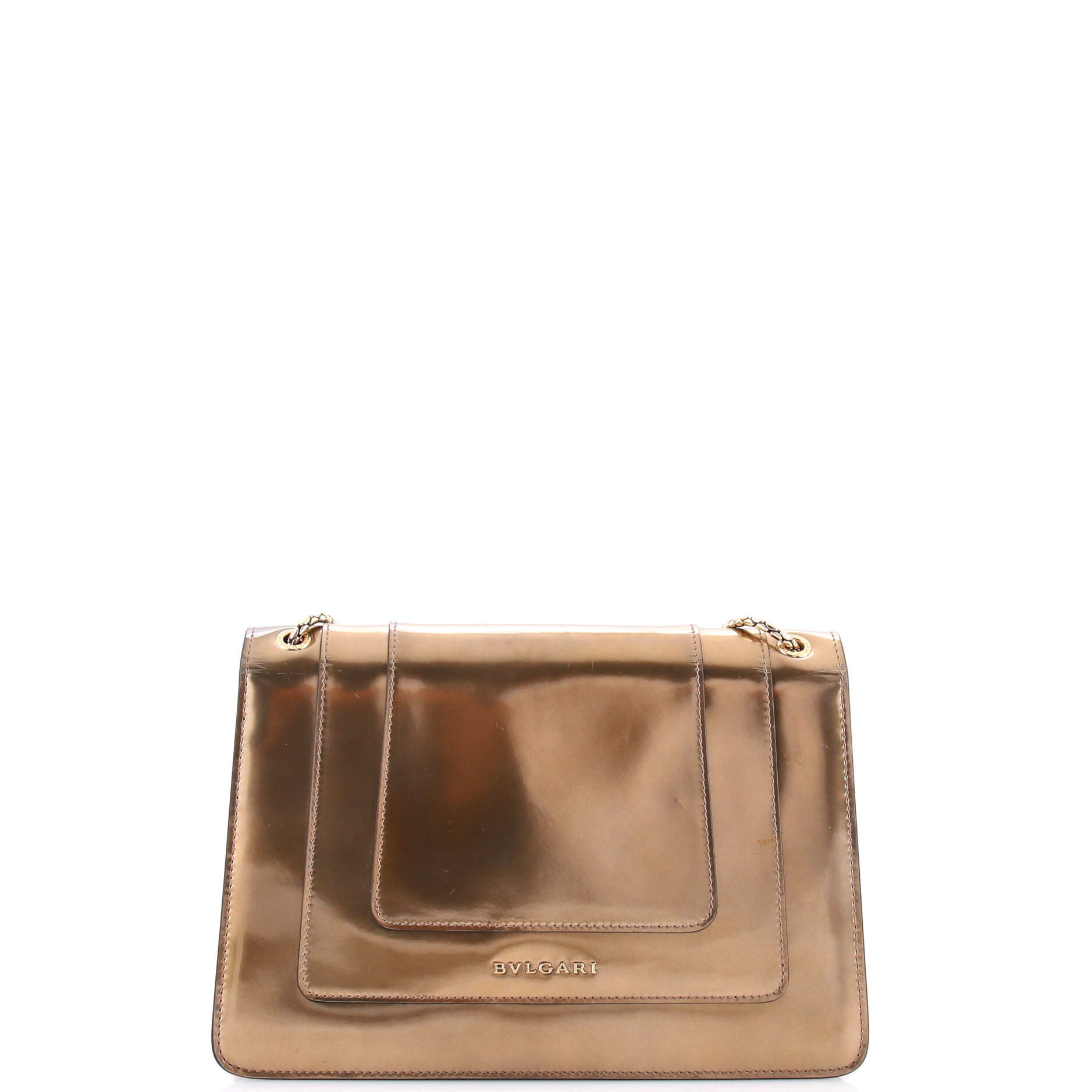 Serpenti Forever Shoulder Bag Patent Medium, Alternate, color, Metallic Gold
