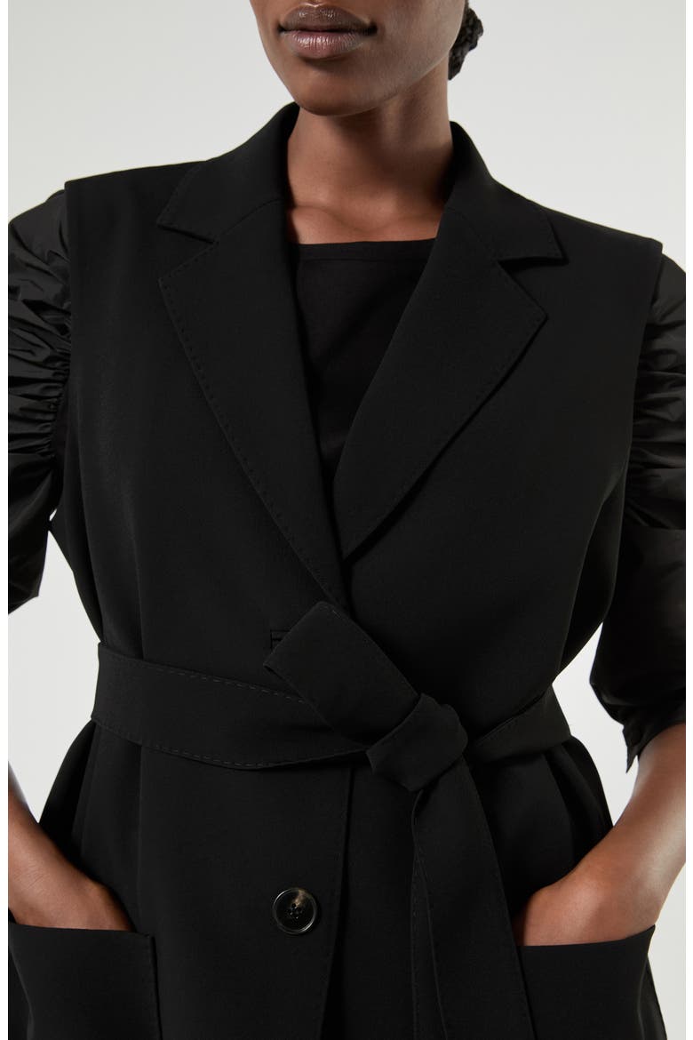 Belted Vest, Alternate, color, BLACK