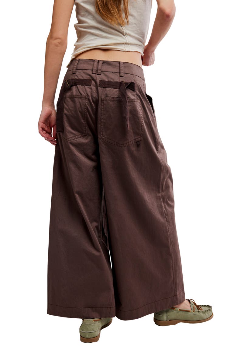 Free People Silverlake Wide Leg Chino Pants, Alternate, color, Chocolatier