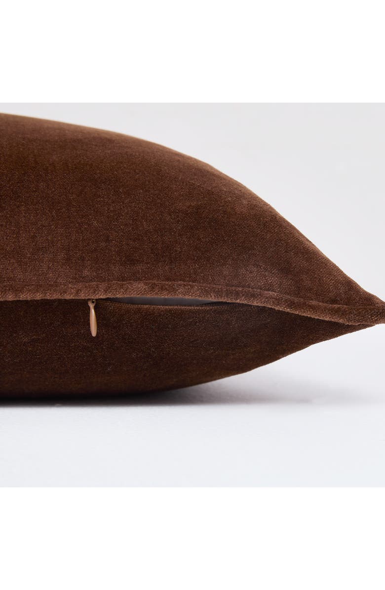 Chuks Collins x Lush Decor Terran Velvet Pillow Cover, Alternate, color, Brown
