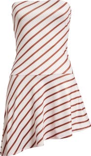 Motel Kagari Strapless Asymmetric Dress