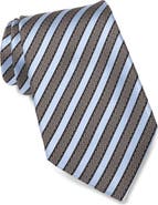 ZEGNA TIES Stripe Silk & Cotton Tie