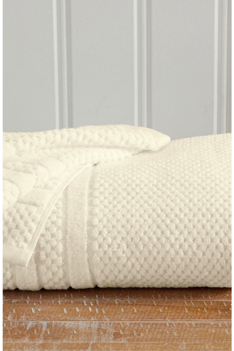 Cotton Checkered Texture 8-Piece Bath Towel Set, Alternate, color, IVORY