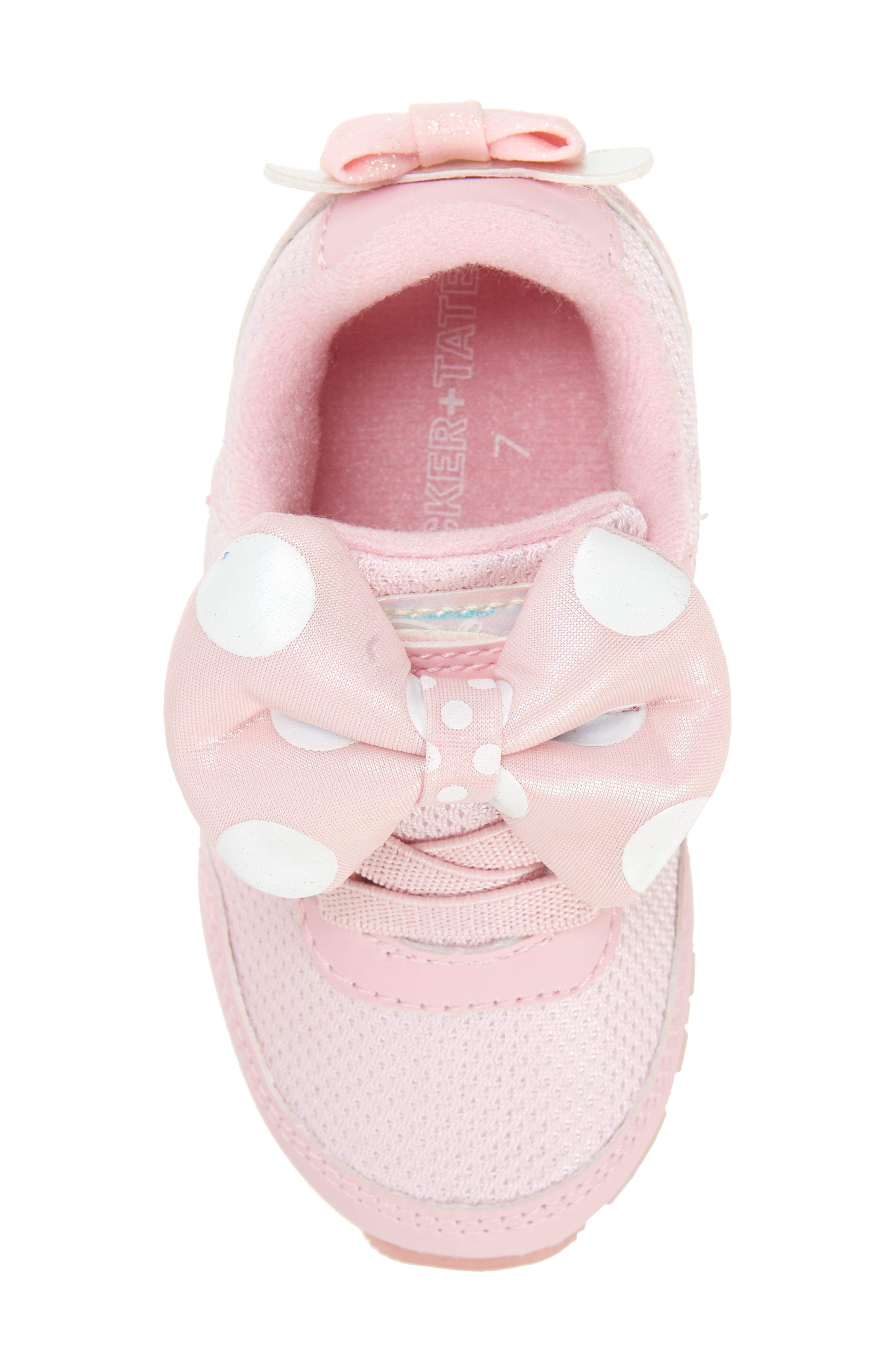 Tucker + Tate x Disney Minnie Mouse Bow Sneaker, Alternate, color, 