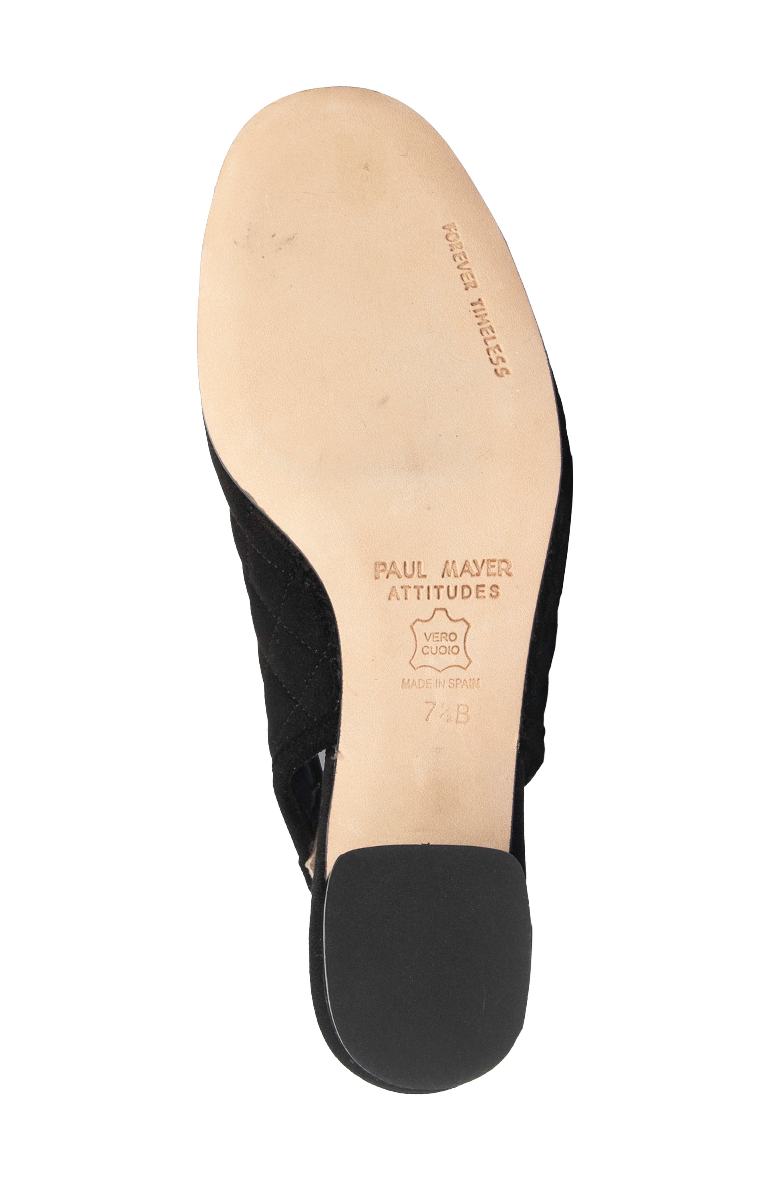 Titou Slingback Block Heel Pump, Alternate, color, BLACK PATENT/ BLACK SUEDE