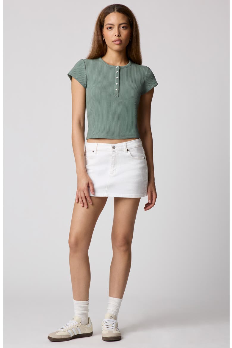 Ribbed Henley Short Sleeve T-Shirt, Alternate, color, LAUREL WREATH