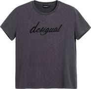 Desigual Embellished Cotton Graphic T-Shirt