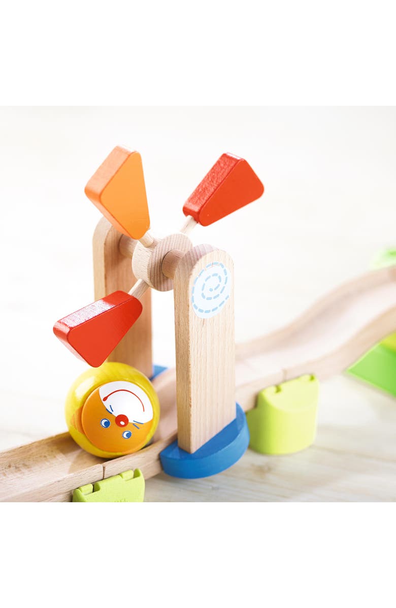 HABA Marble Run Kullerbu Windmill Playset, STEM Toy Building Set for 3-5 Year Olds, Montessori Toys Marble Maze, 25 Piece Ball Track, Alternate, color, Multi