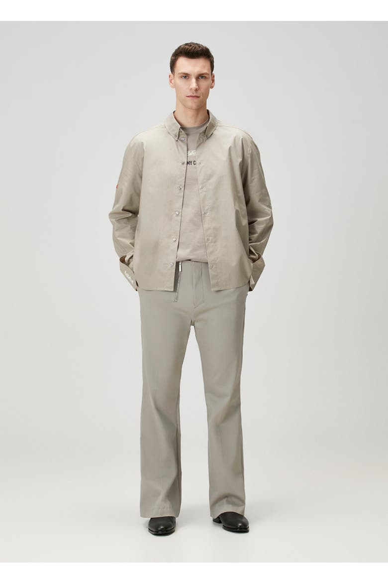 Cotton Woven Regular Fit Flare Pant, Alternate, color, beige