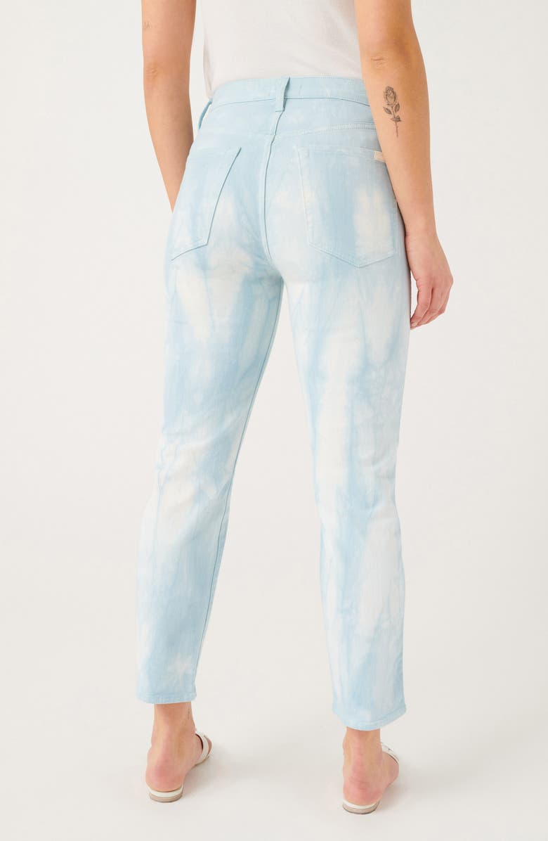7 For All Mankind <sup>®</sup> High Waist Crop Straight Leg Jeans, Alternate, color, Tie Dye Sky
