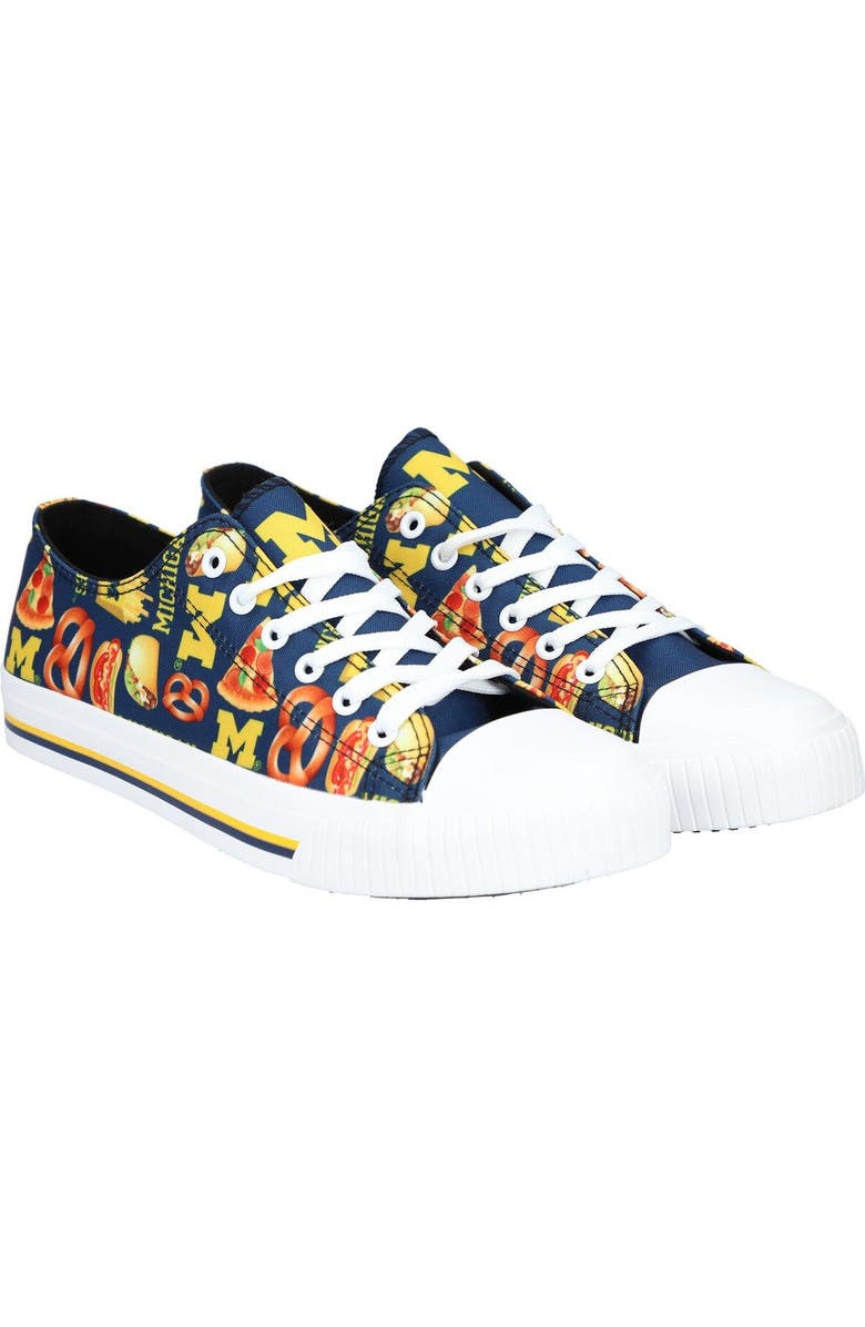 FOCO Men's FOCO Michigan Wolverines Food Print Low Top Canvas Sneakers, Alternate, color,