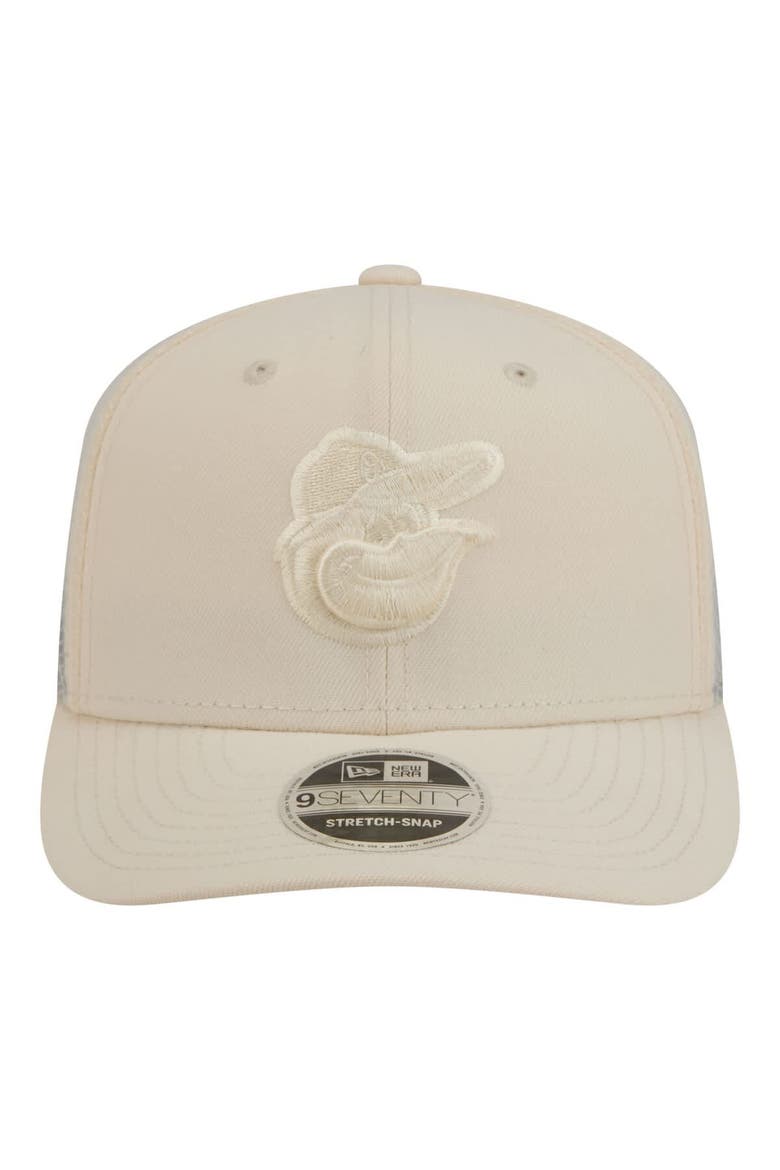 Men's New Era Light Beige Baltimore Orioles Color Pack COOLERA 9SEVENTY Trucker Adjustable Hat, Alternate, color, Light Beige