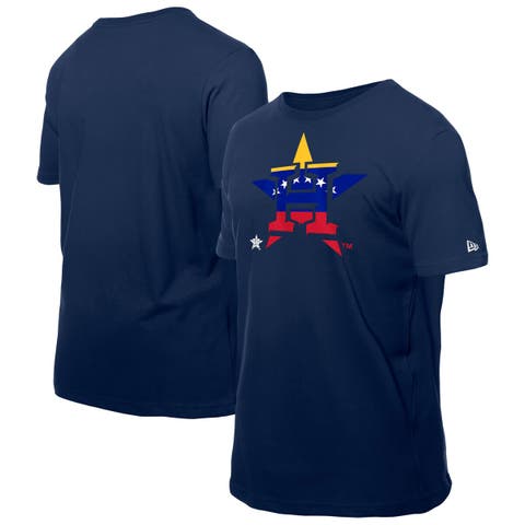 Men's New Era Navy Houston Astros Venezuelan Flag Logo T-Shirt