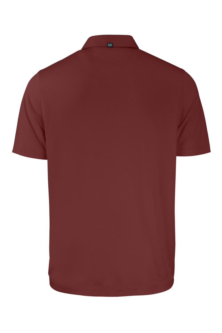 Forge Recycled Blend Polo, Alternate, color, DARK BORDEAUX HEATHER