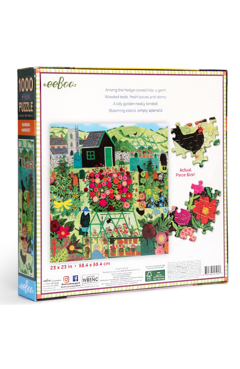 ZZDNU eeBoo Piece & Love eeBoo Piece & Love Garden Harvest Square Puzzle 1000 Pieces, Alternate, color,