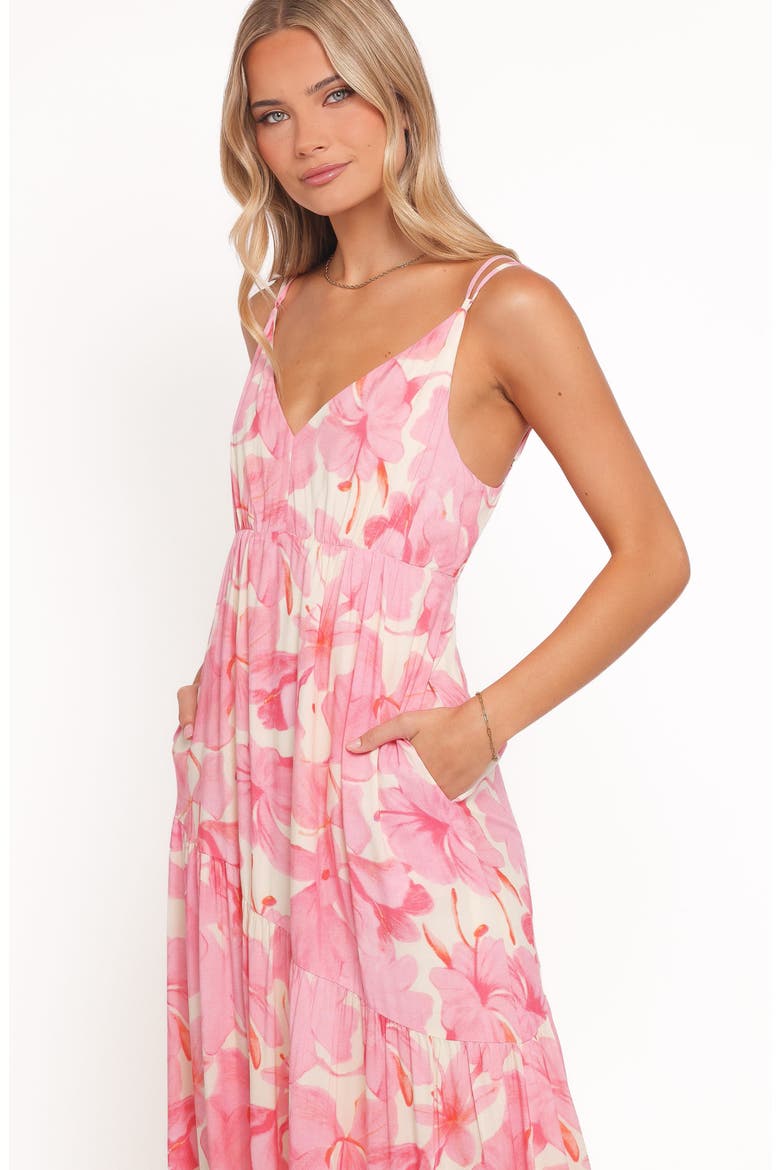 Forbes Tiered Cotton Maxi Dress, Alternate, color, PINK FLORAL