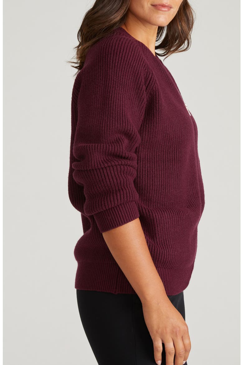 Vicki Zip-Up Cardigan, Alternate, color, GAMAY
