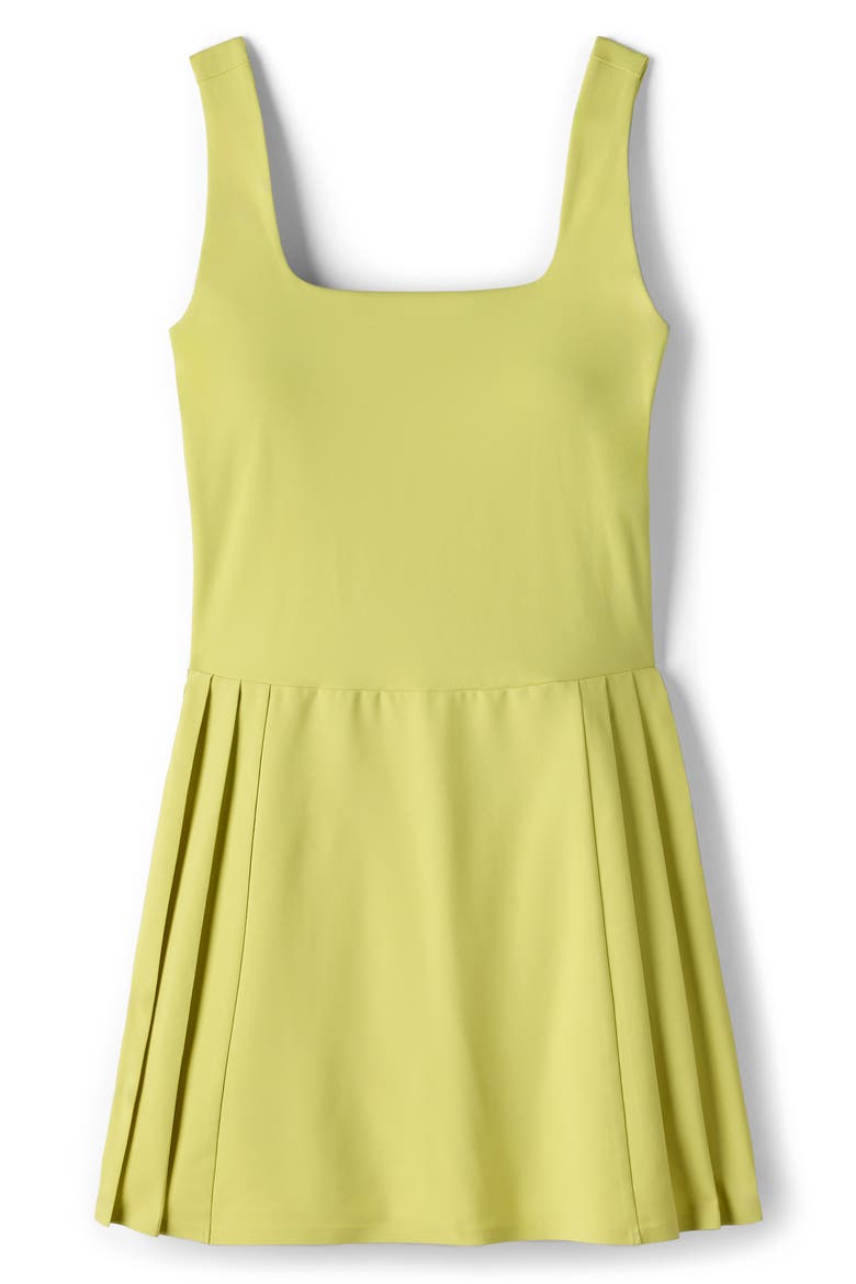 Rally Pleated UPF 50+ Minidress, Alternate, color, CITRON GREEN