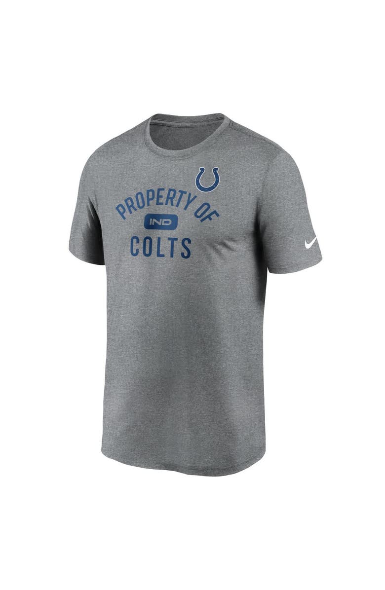 Nike Men's Nike Heathered Charcoal Indianapolis Colts Property Of Legend Performance T-Shirt, Alternate, color,