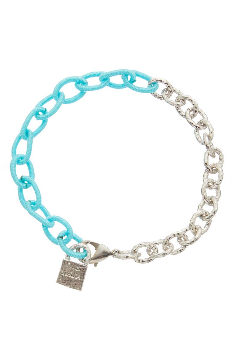 Juvell Two-Tone Chain Bracelet, Main, color, White