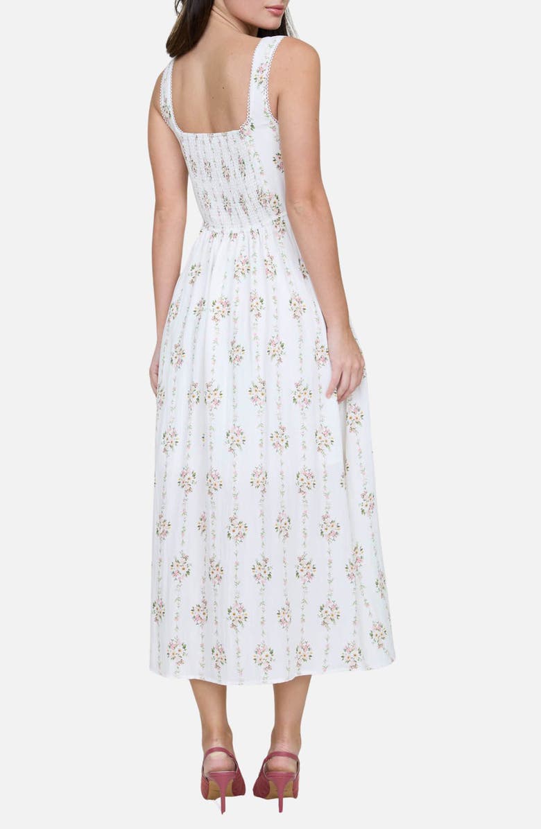 Blu Pepper Lace Trim Corset Fit & Flare Dress, Alternate, color, Ivory Multi