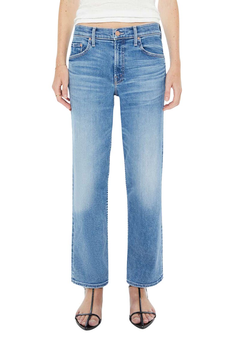 MOTHER The Newbie High Waist Ankle Straight Leg Jeans, Main, color, Float My Boat
