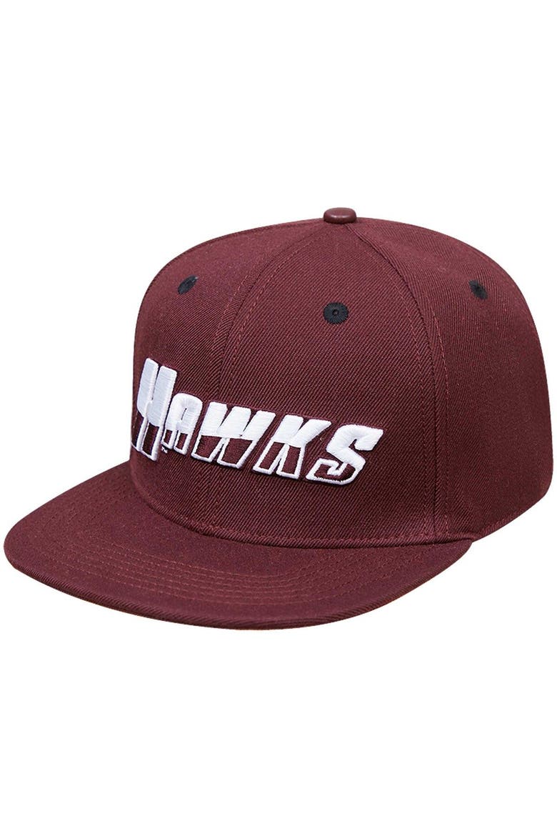Men's Pro Standard  Maroon Maryland Eastern Shore Hawks Evergreen Hawks Snapback Hat, Alternate, color, Maroon