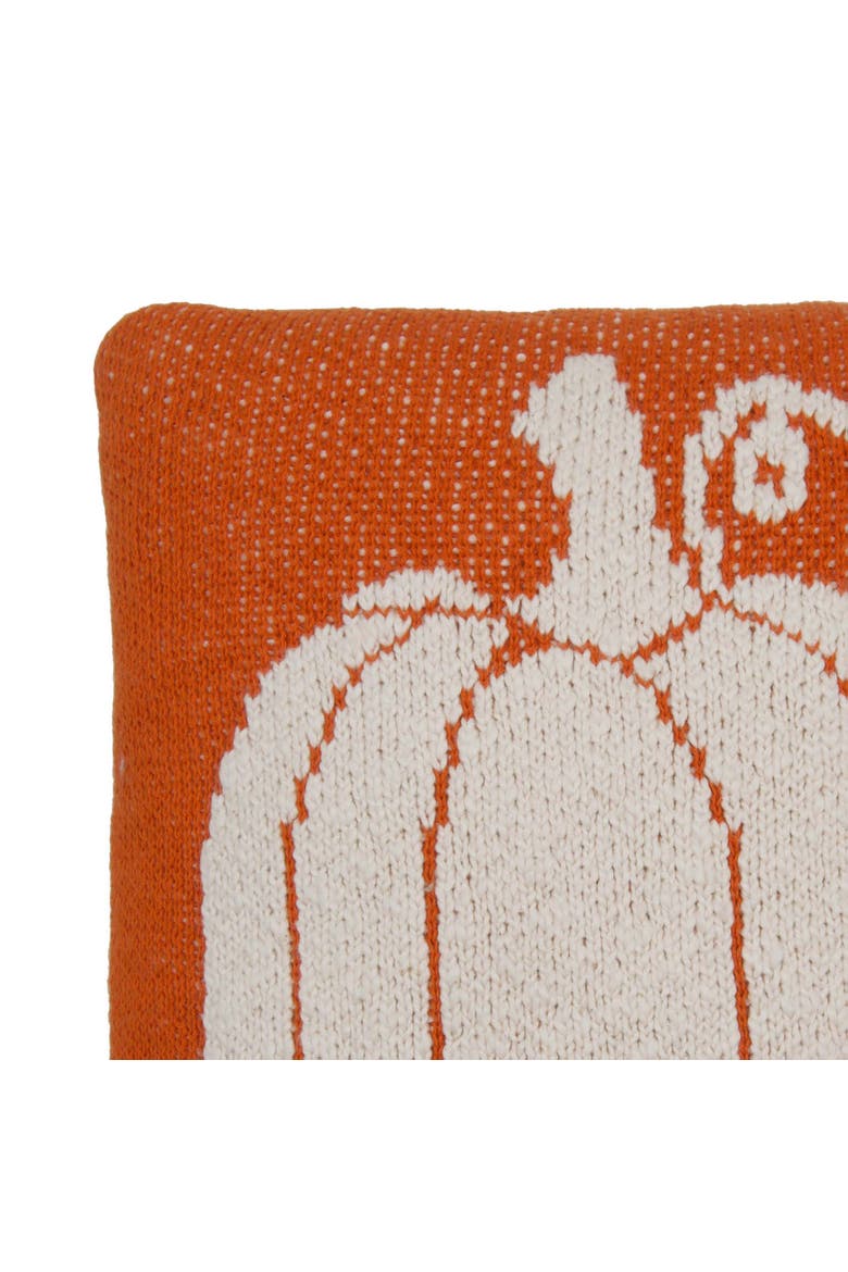 Pumpkin Halloween Small Petite Accent Pillow 10" x 10", Alternate, color, Orange