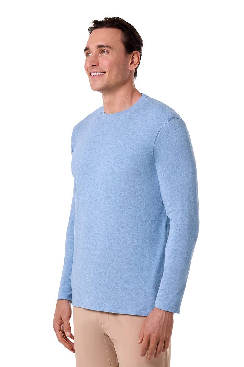 Men's Morada Long Sleeve T-Shirt, UPF 50+ Sun Protection, Alternate, color, Light Blue Heather