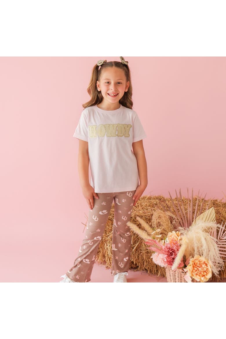 Howdy Darling Western Flare Legging, Alternate, color, Mocha
