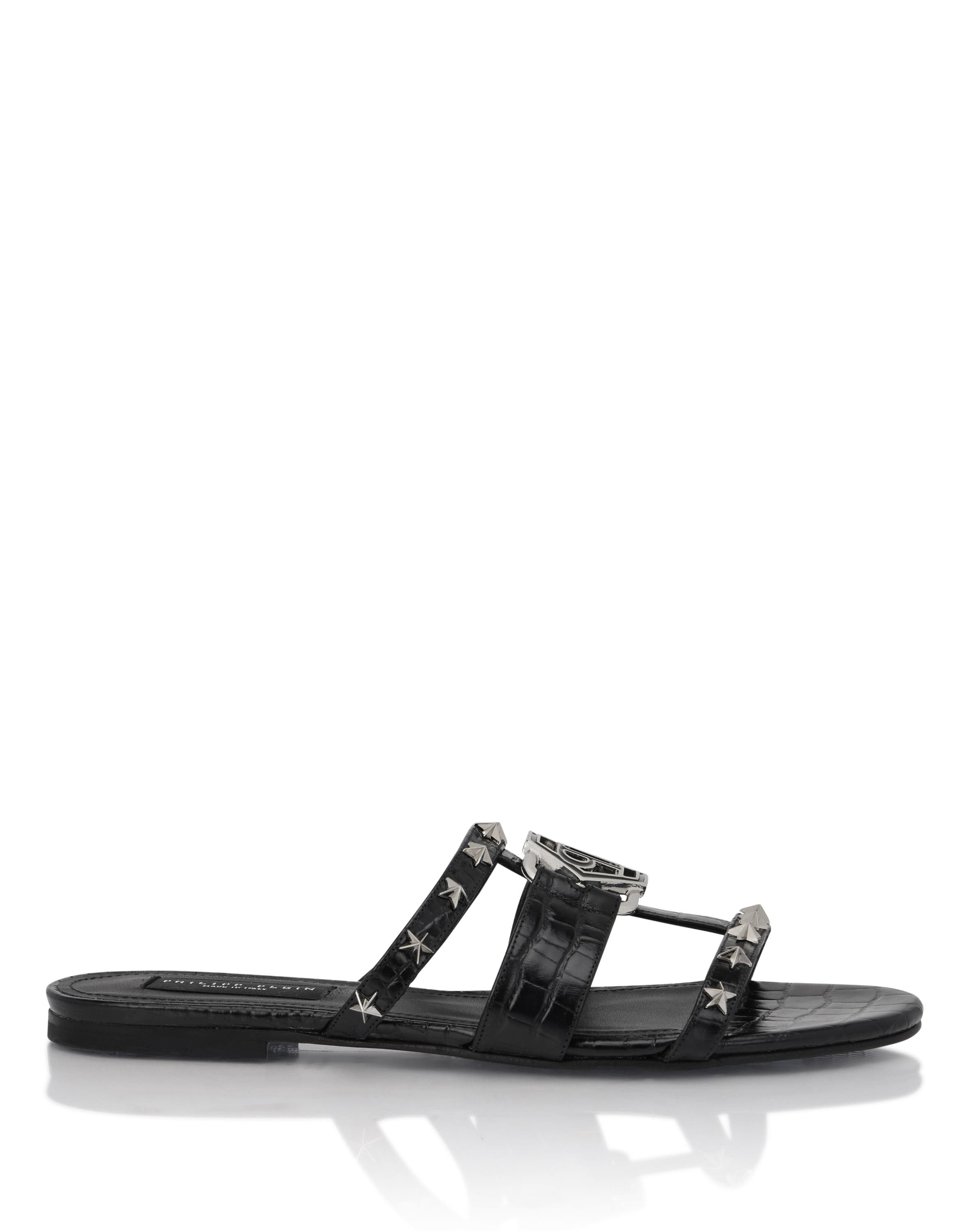Cocco Print Slides Stars Hexagon Women, Alternate, color, black