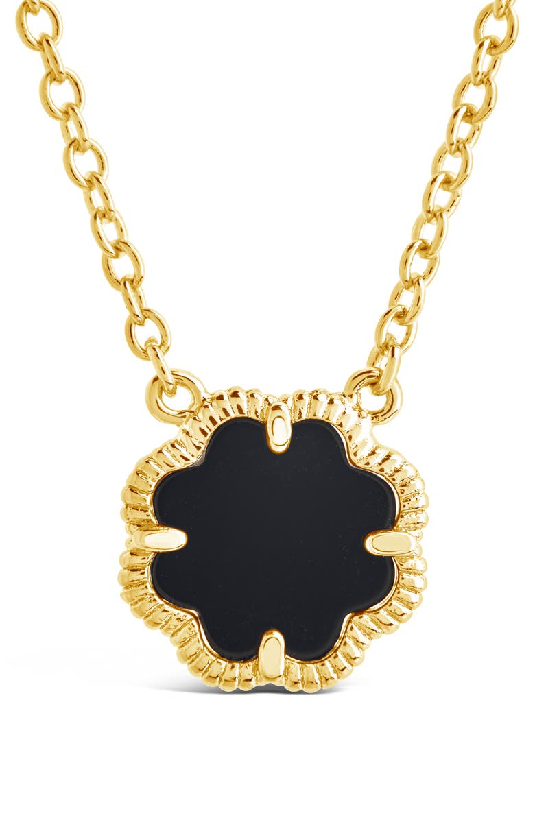 Sterling Forever Rose Petal Enamel Pendant Necklace, Alternate, color, Gold