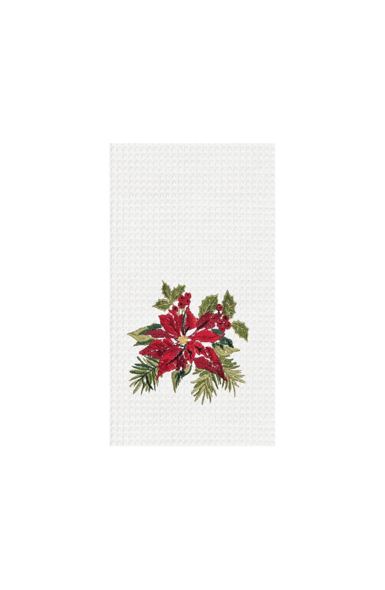 C&F Home Poinsettia Botanical Towel, Main, color, Red