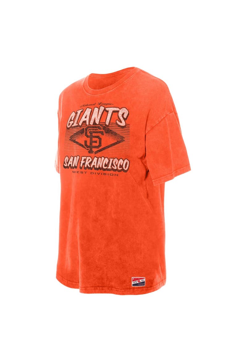 Women's New Era  Orange San Francisco Giants Mineral Wash Oversized T-Shirt, Alternate, color, Orange
