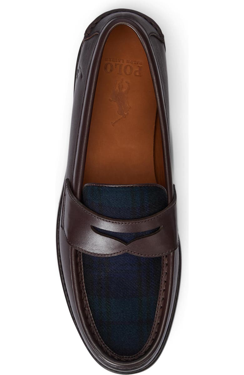 Ralph Lauren Alston Penny Loafer, Alternate, color, Dark Brown/ Black