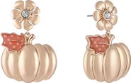 Hallmark Gold Pumpkin Drop Earrings