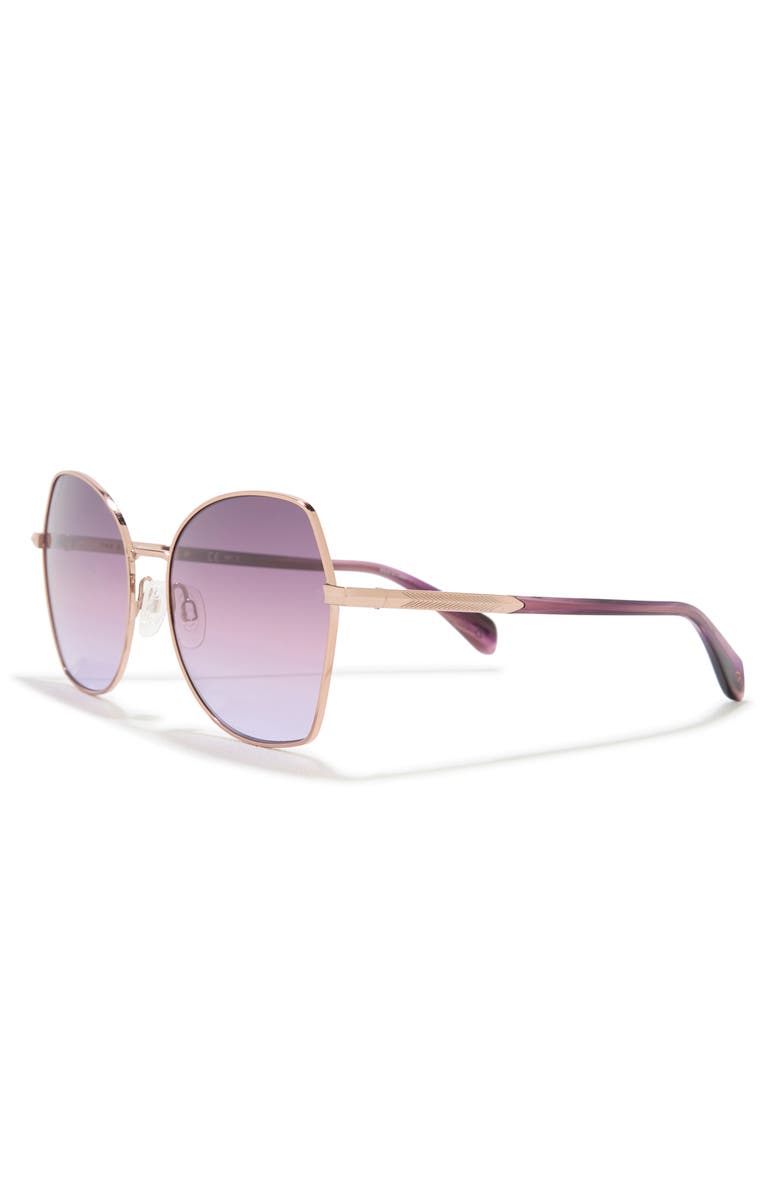 rag & bone 57mm Gradient Butterfly Sunglasses, Alternate, color,