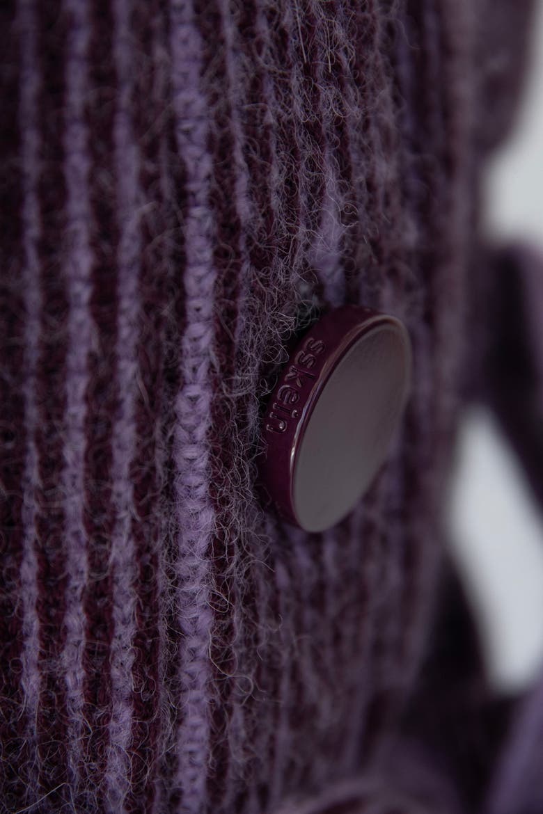 Lesse Cardigan, Alternate, color, AUBERGINE