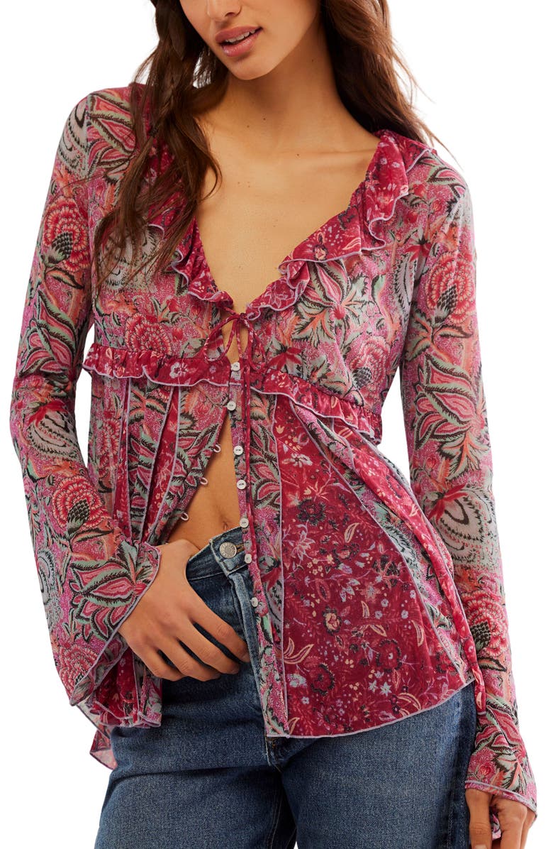 Free People Wildest Dreams Floral Tunic Top, Main, color,
