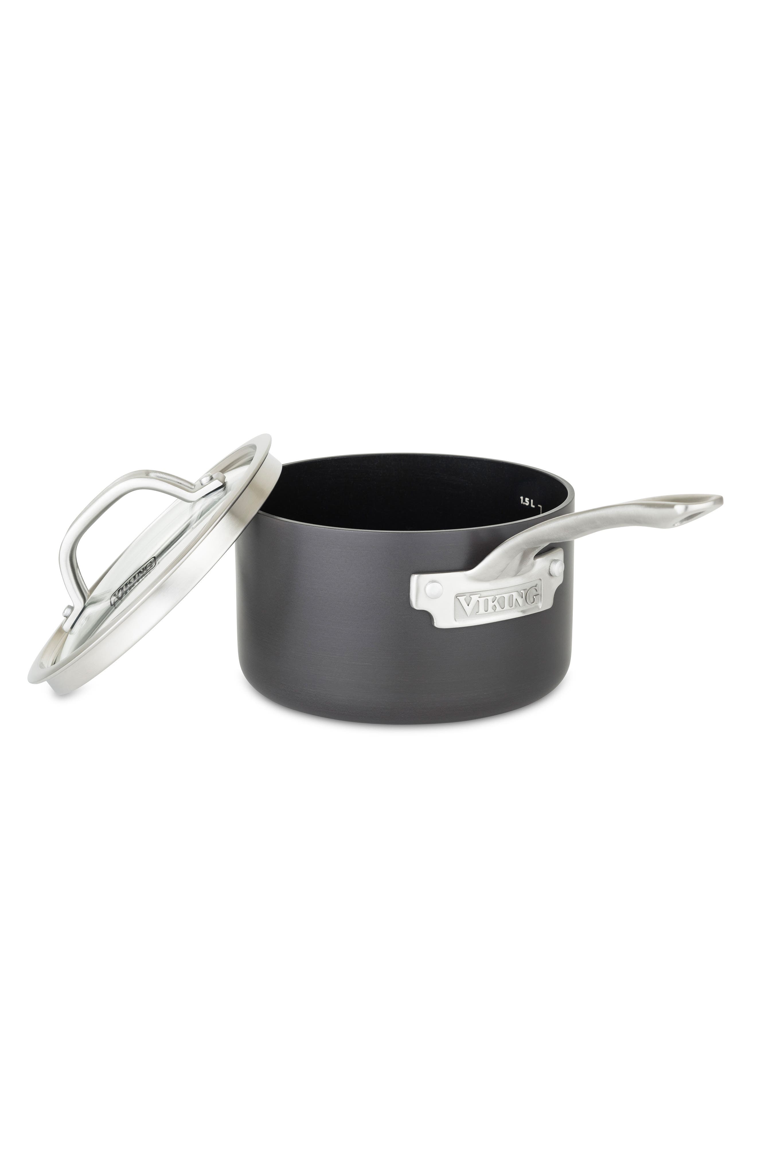 1-Quart Hard Anodized Nonstick Saucier Pan with Lid