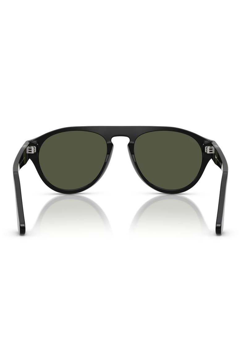 53mm Pilot Sunglasses, Alternate, color, BLACK / GREEN
