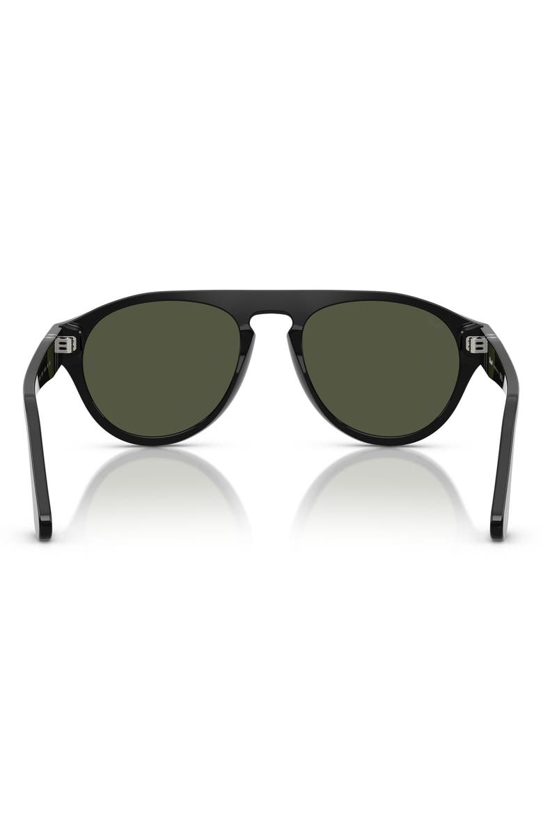 Persol 53mm Pilot Sunglasses, Alternate, color, Black / Green