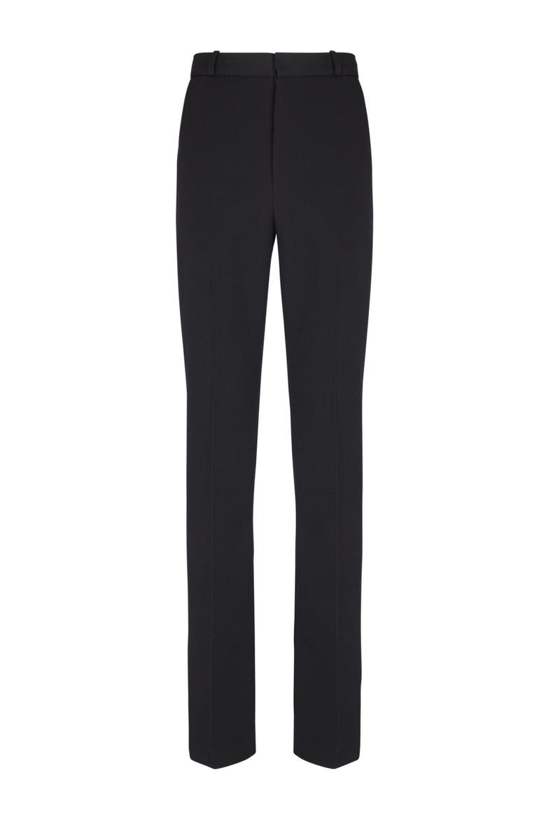 Wool darted trousers, Main, color, black