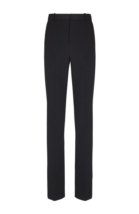 Wool darted trousers