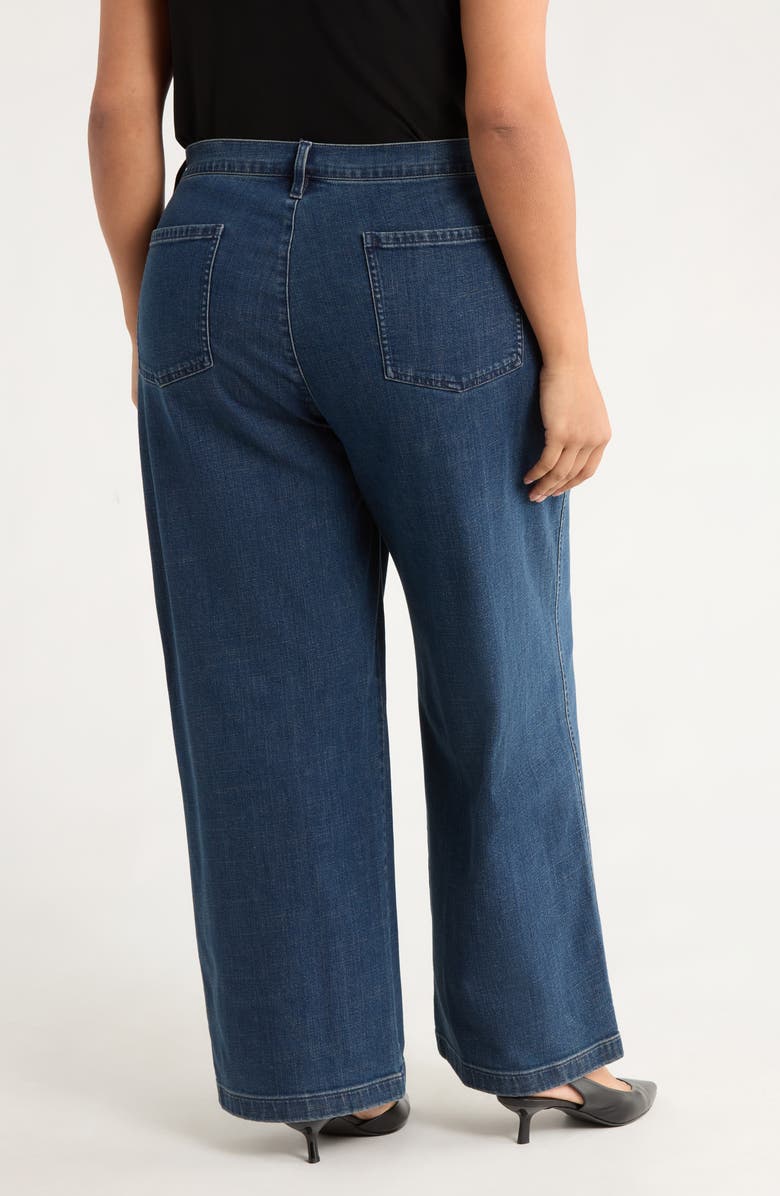 Eileen Fisher Wide Leg Jeans, Alternate, color, Medium Indigo