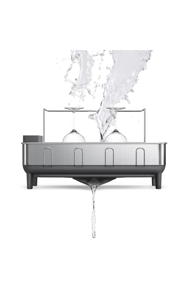 simplehuman steel frame dishrack, Alternate, color, Grey