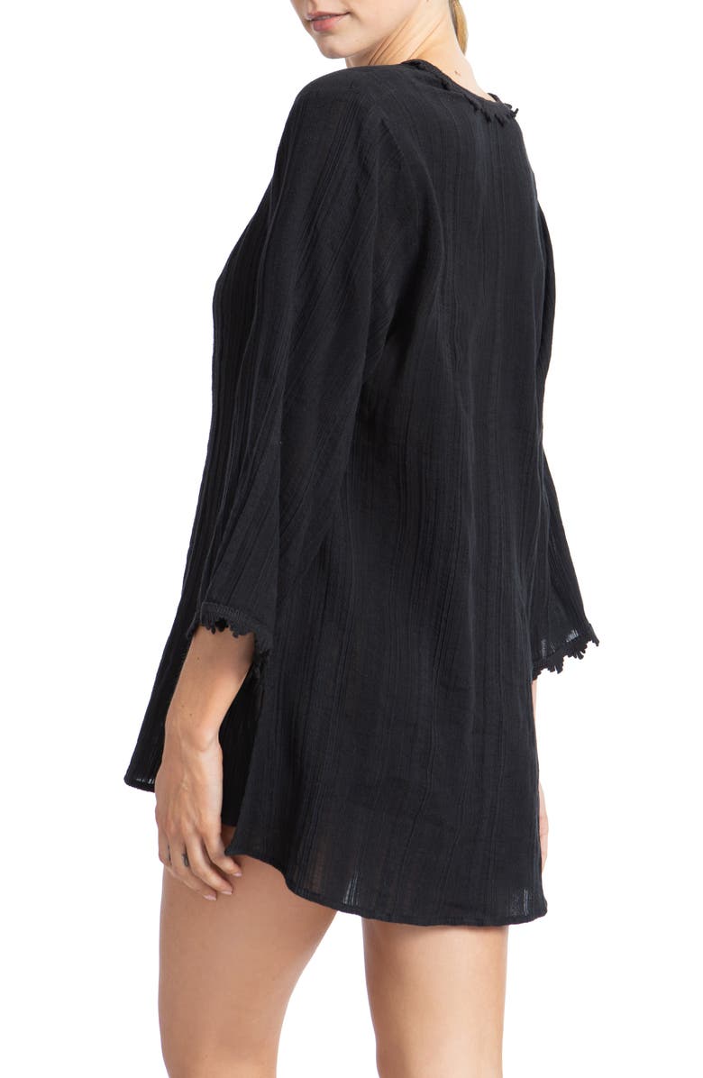 Robin Piccone Jo Lace Trim Cover-Up Tunic, Alternate, color,