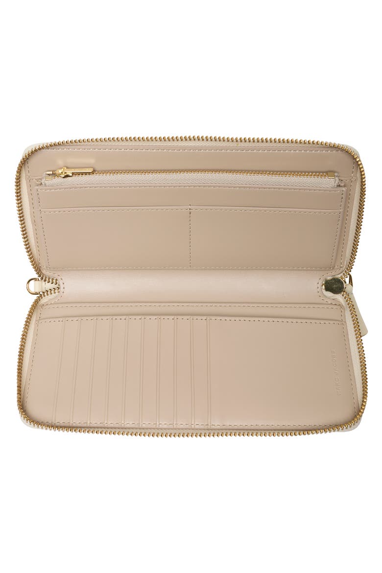 The Continental Leather Continental Wallet, Alternate, color, CLOUD WHITE