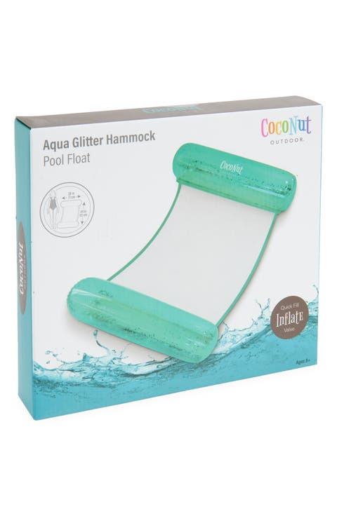 Aqua Glitter Hammock Pool Float