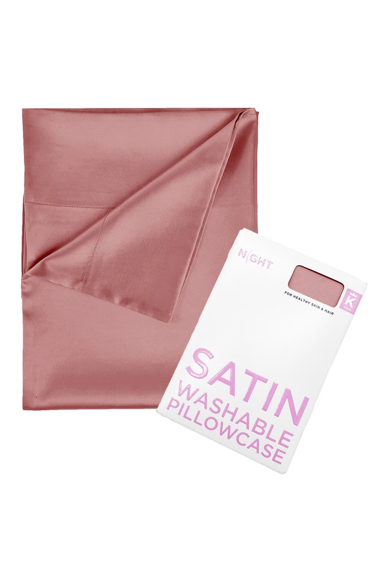 Satin Pillowcase, Main, color, BLUSH